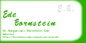 ede bornstein business card